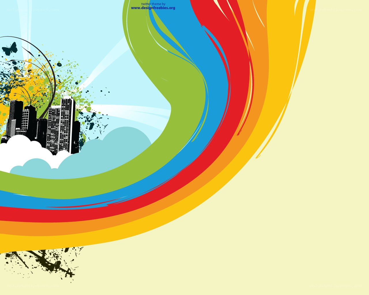 colorful cityscape abstract