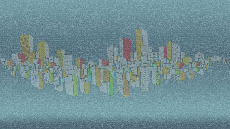 colorful cityscape illustration