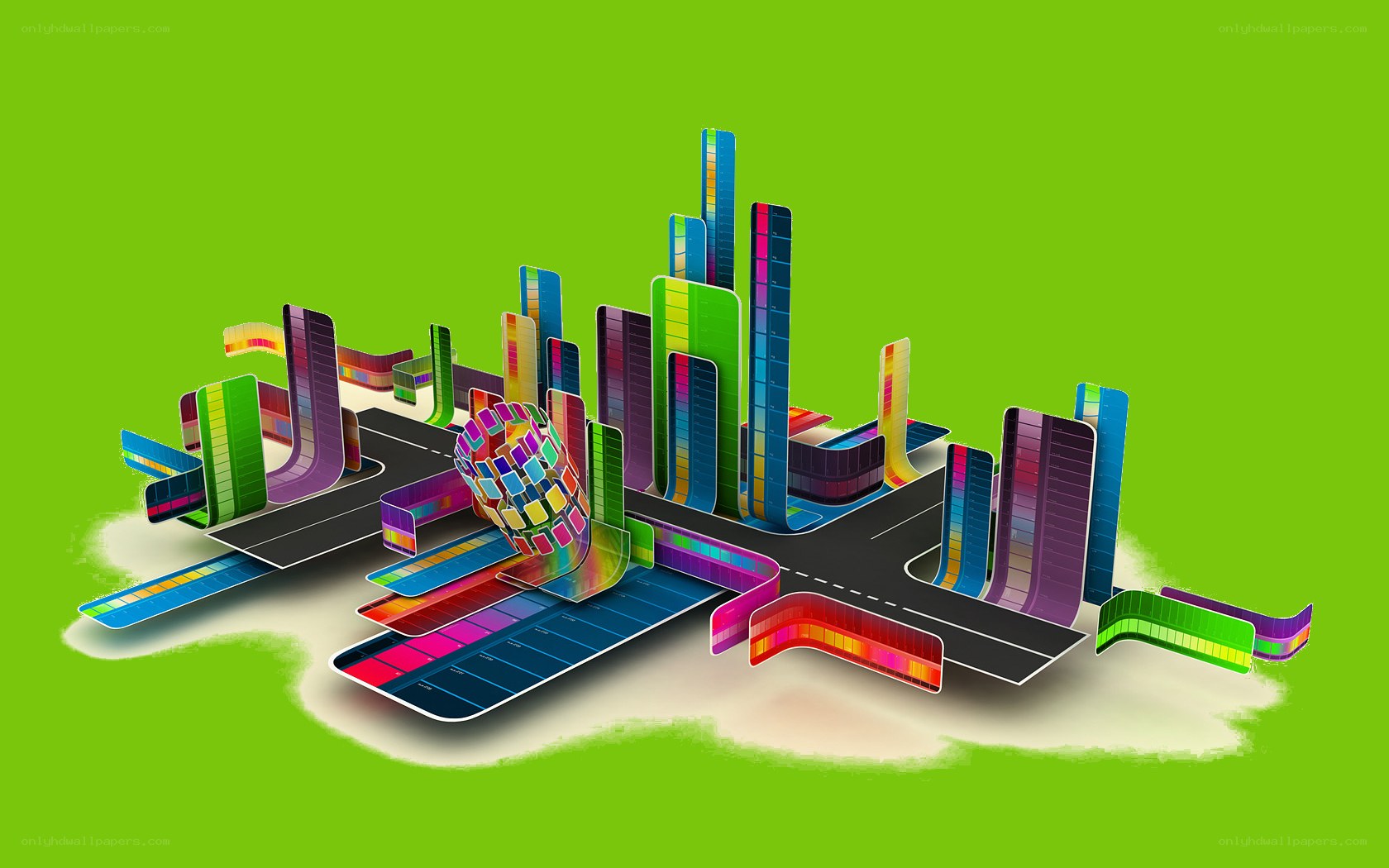 colorful cityscape illustration