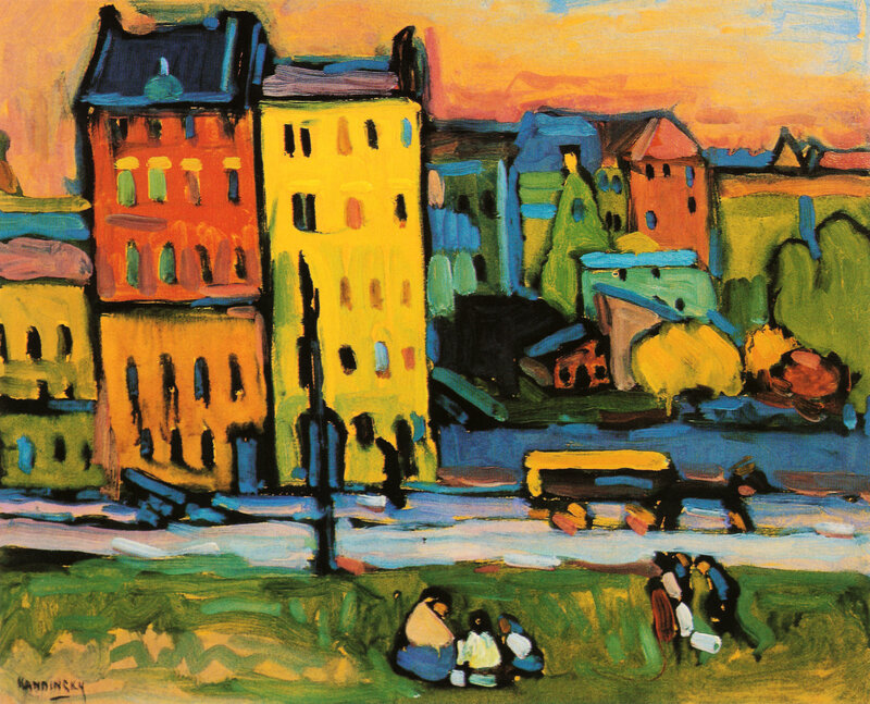 Colorful cityscape painting