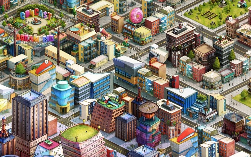 Colorful Cityscape