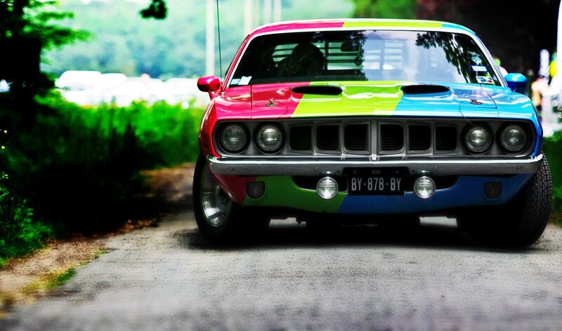 Colorful Classic Car
