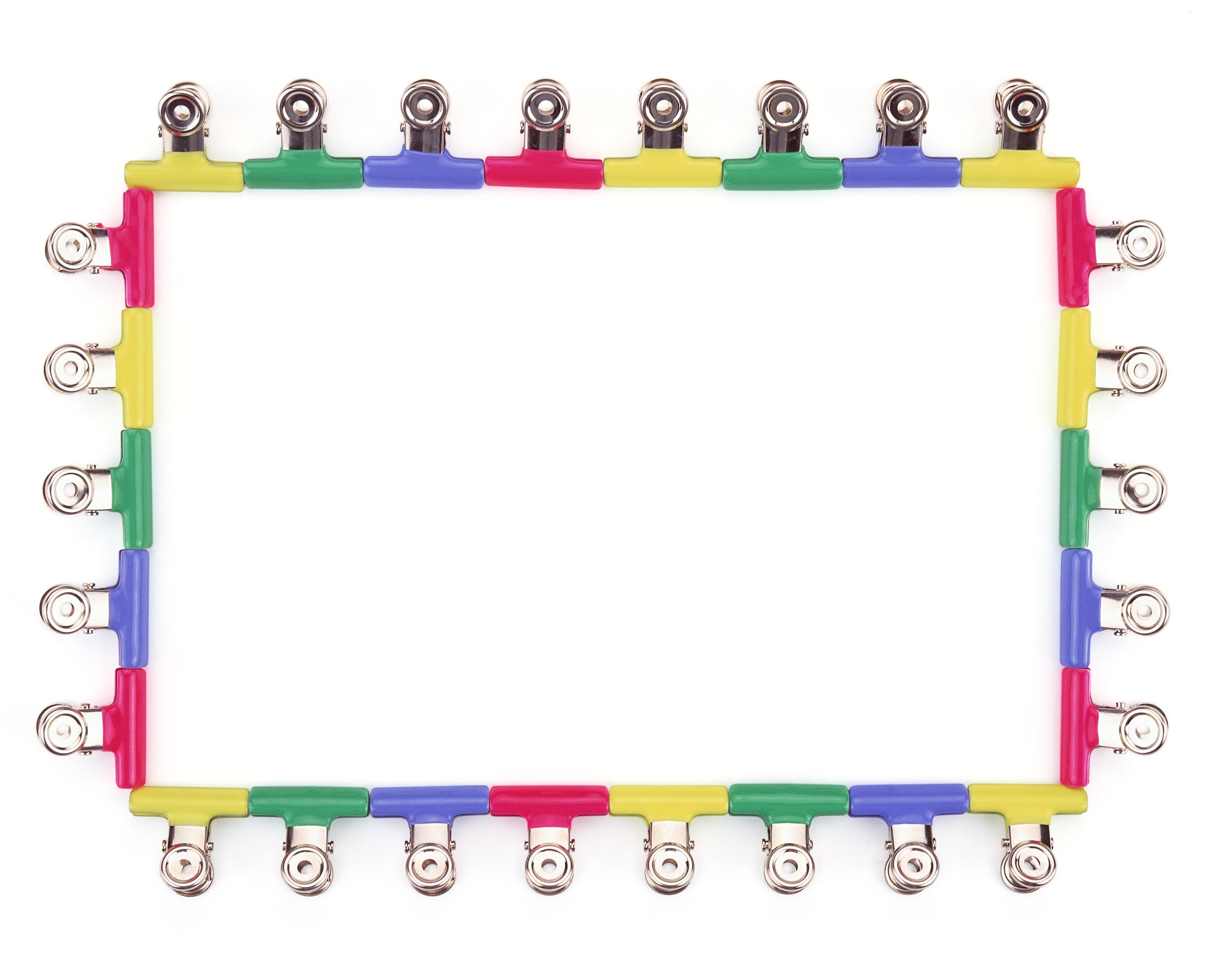 colorful clips forming a frame