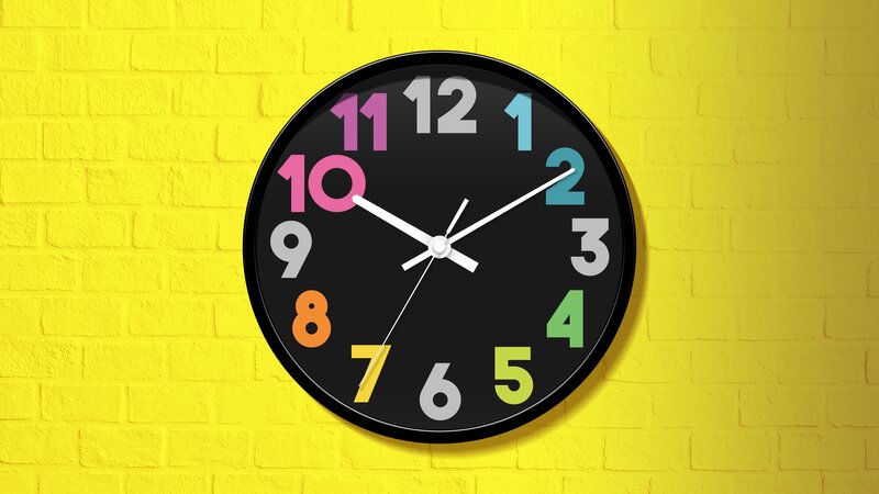 Colorful Clock on Wall