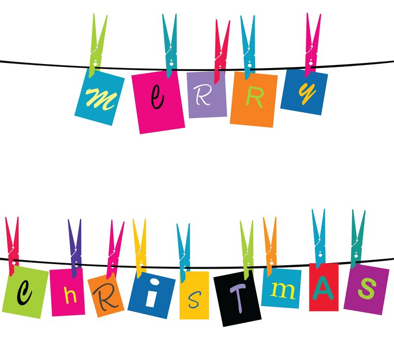 Colorful Clothespin Letters