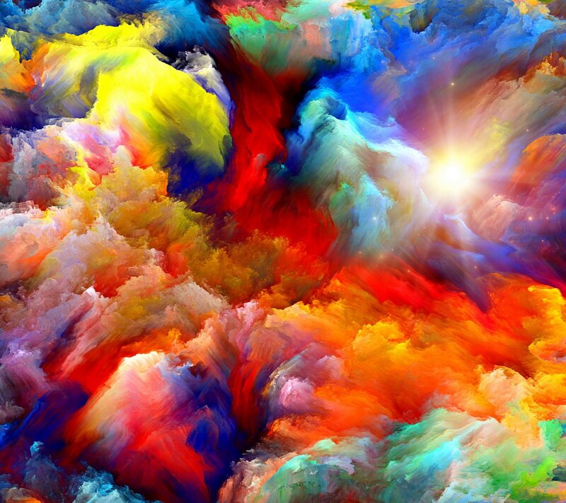 Colorful Cloud Formation — Red