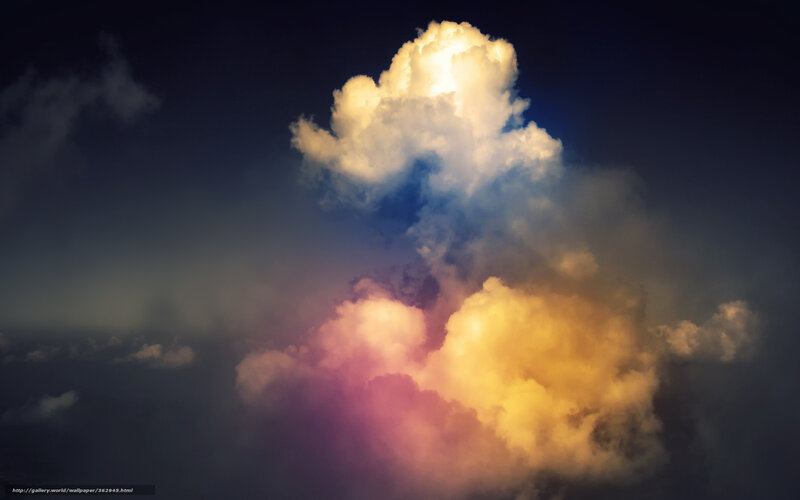 Colorful cloud formation