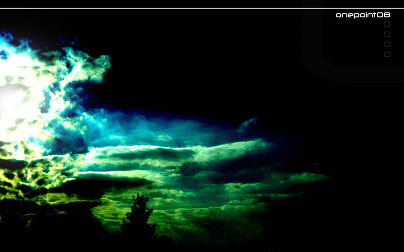 colorful clouds at night