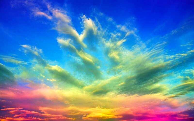 Colorful Clouds in Sky — Blue