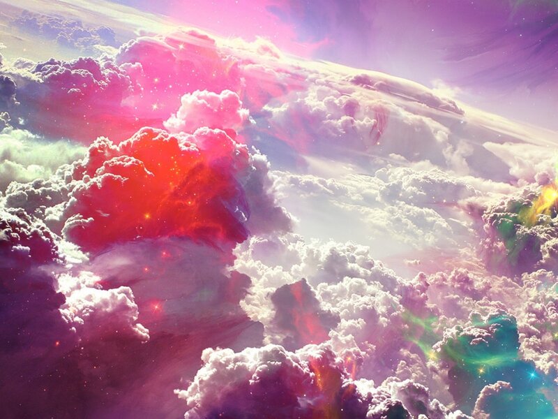 Colorful Clouds in Sky — Pink