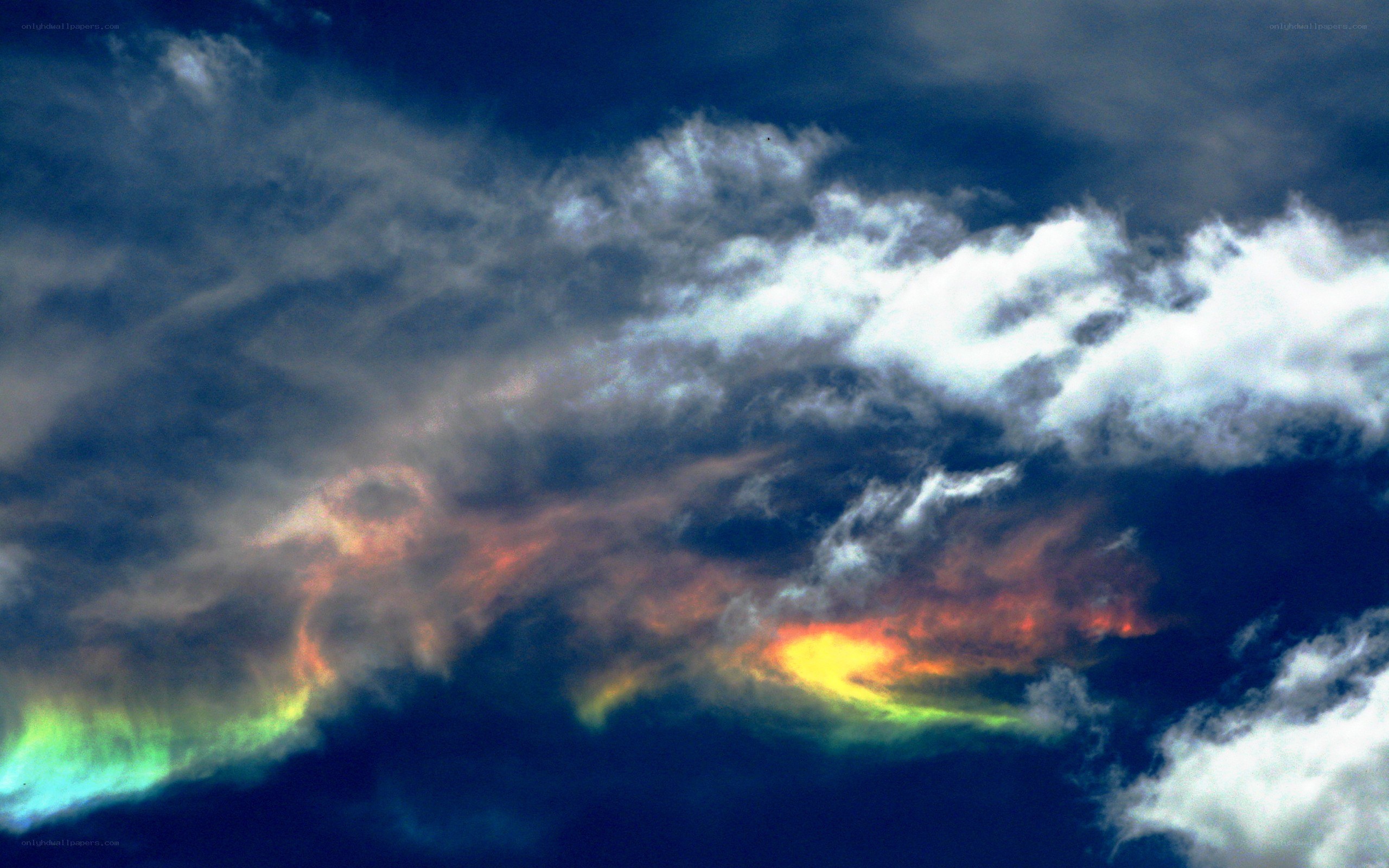 Colorful clouds in the sky
