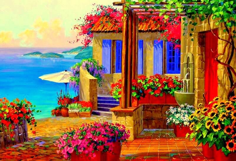 Colorful Coastal House