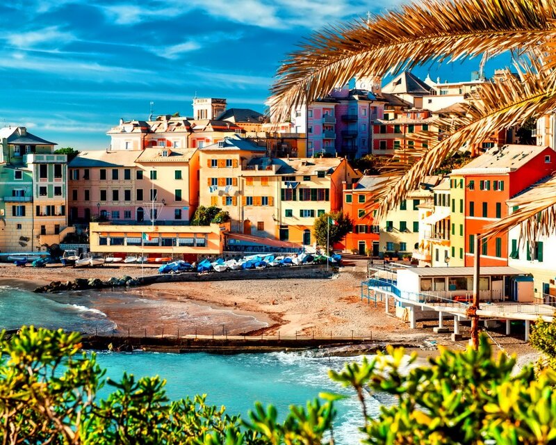 Colorful coastal town in Italy