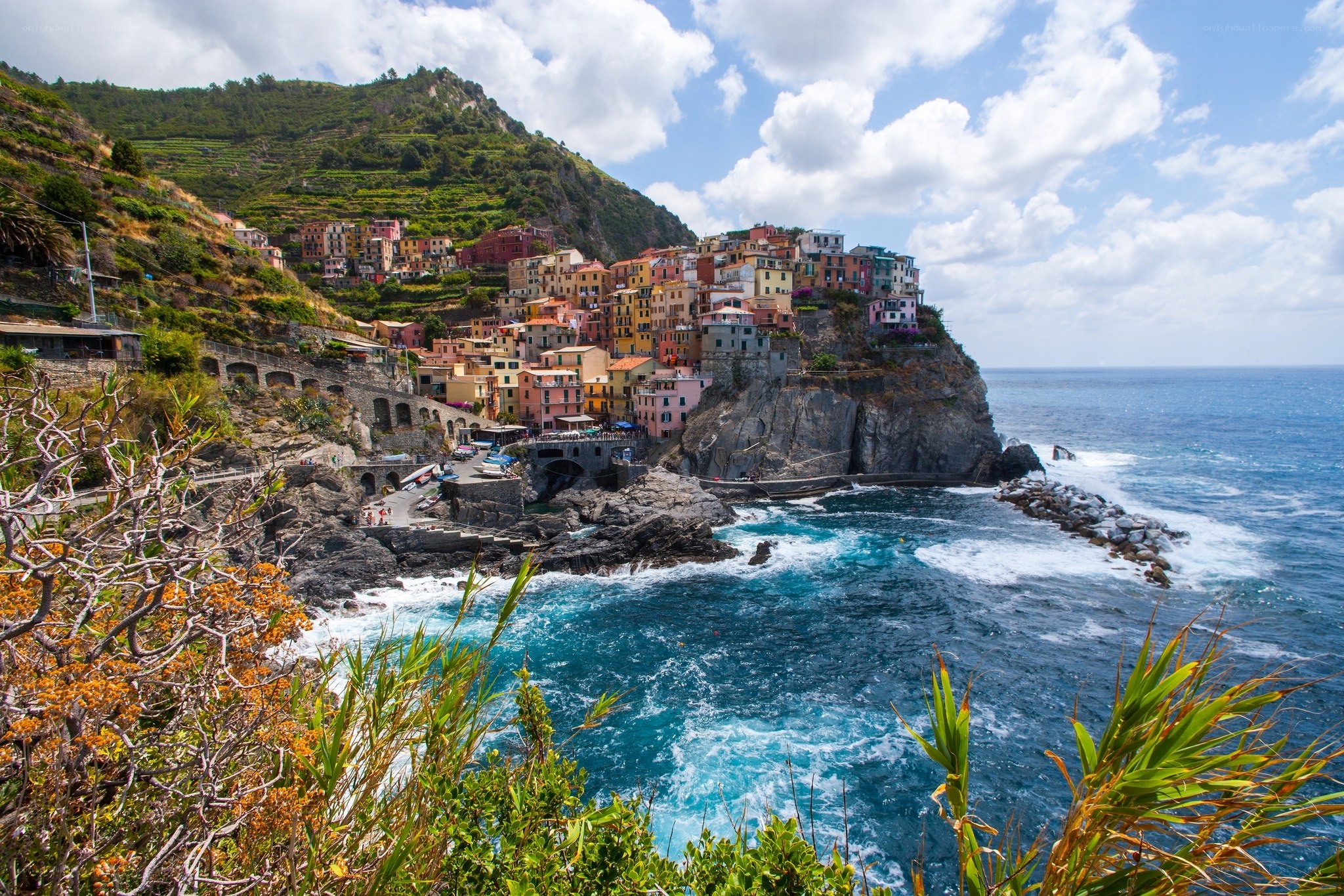 Colorful coastal village in Italy