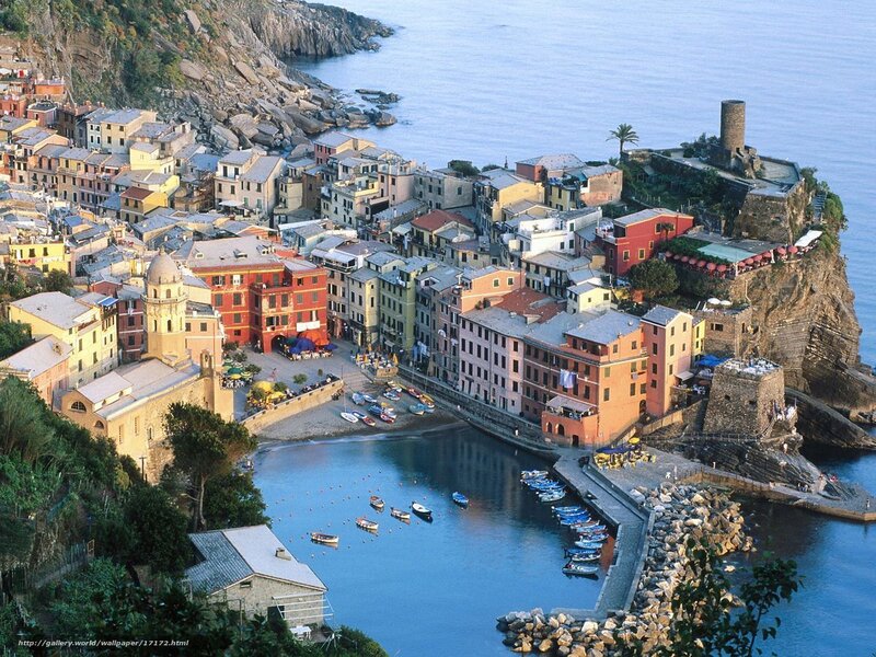 Colorful coastal village in Italy
