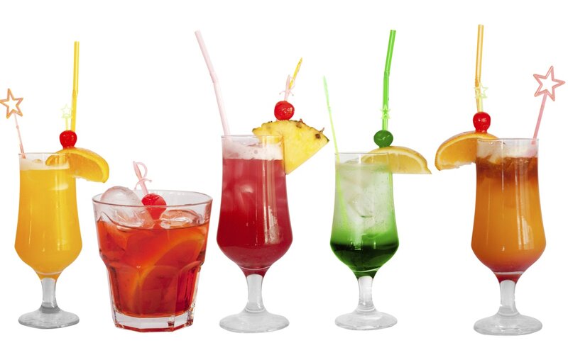 Colorful Cocktails in Glasses — Yellow
