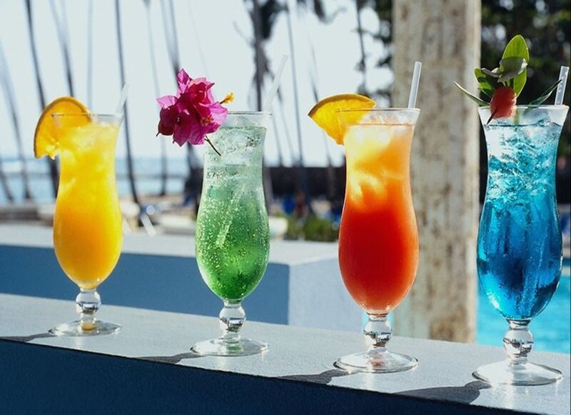 Colorful Cocktails on Counter