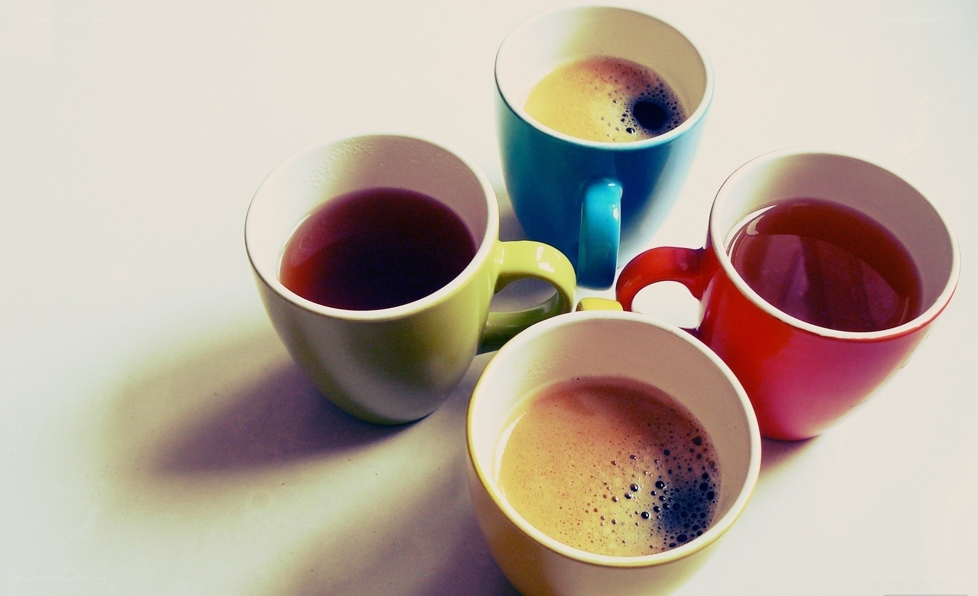 colorful coffee mugs