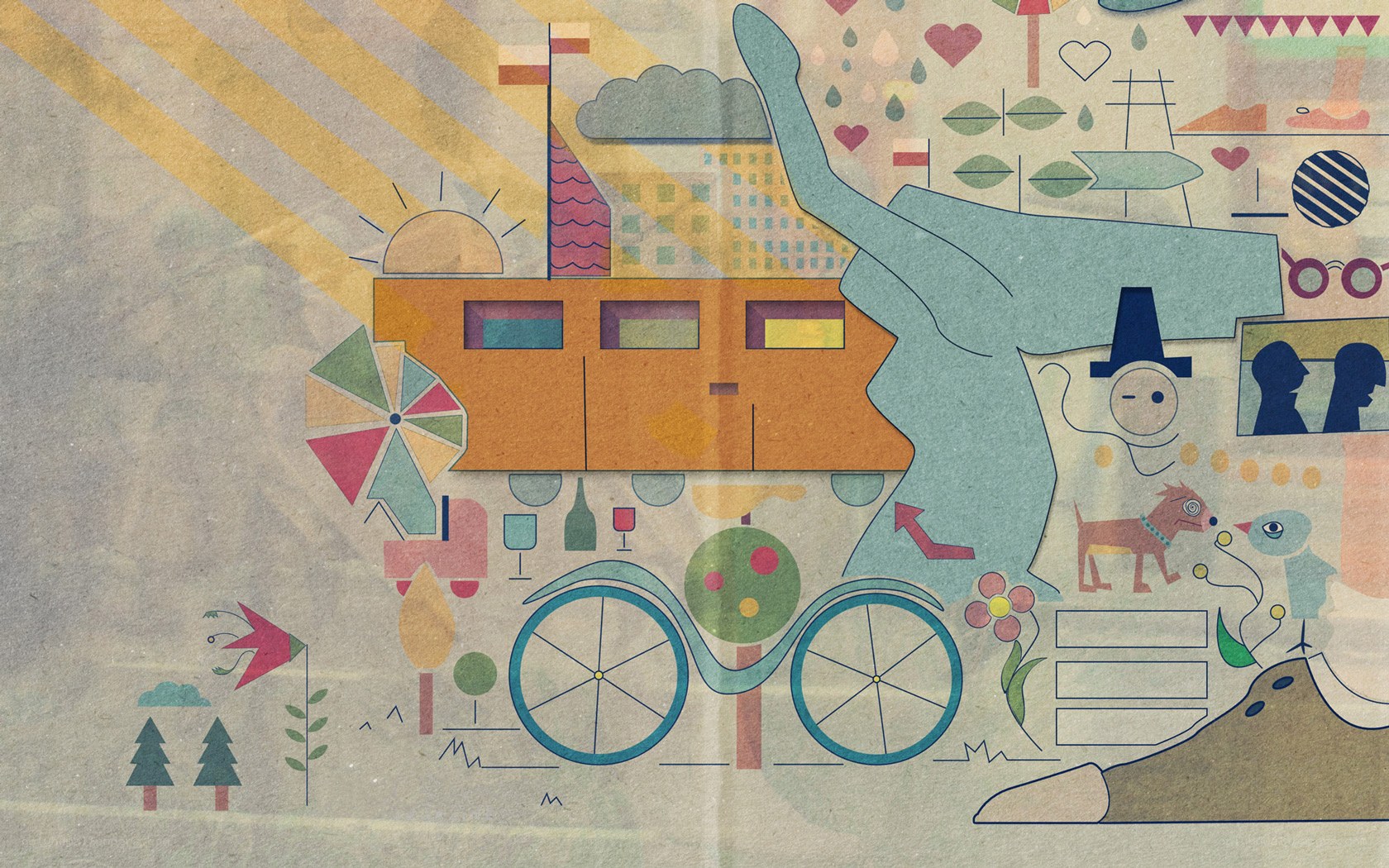 colorful collage illustration