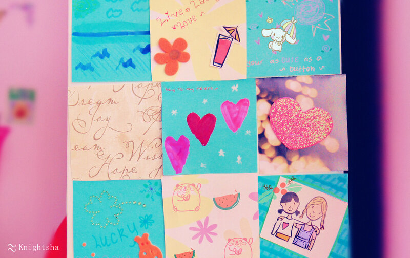 Colorful Collage of Cards