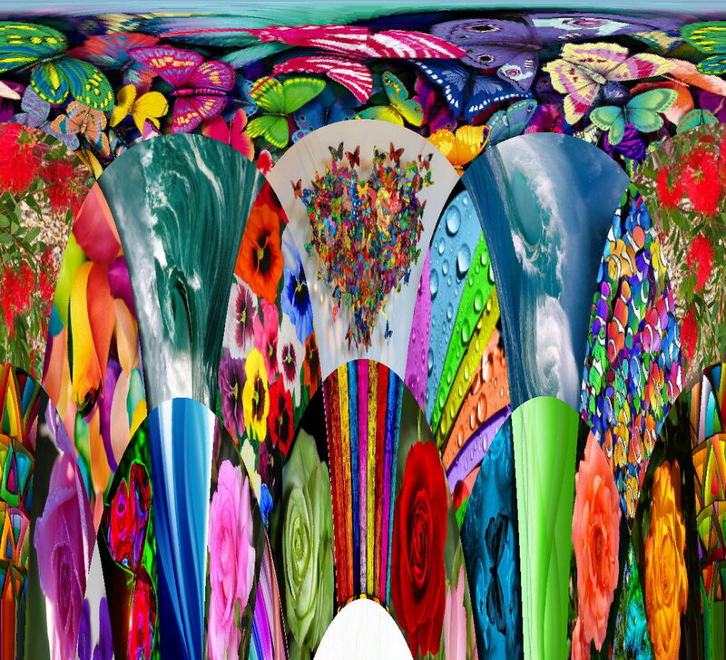 Colorful Collage of Flowers