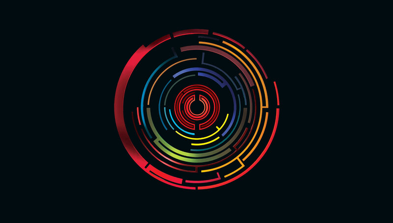 colorful concentric circle design