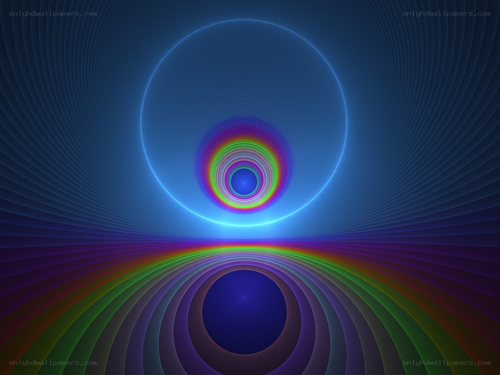Colorful concentric circle tunnel