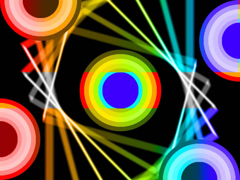 Colorful Concentric Circles — Blue, Dynamic