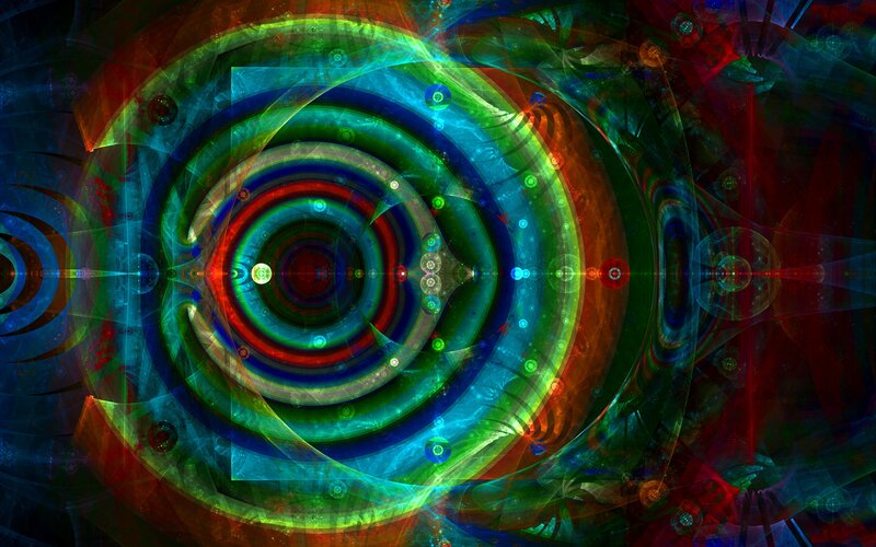 Colorful Concentric Circles — Green, Hypnotic