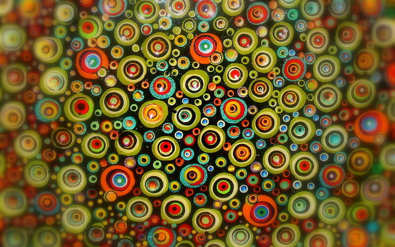 Colorful Concentric Circles — Green