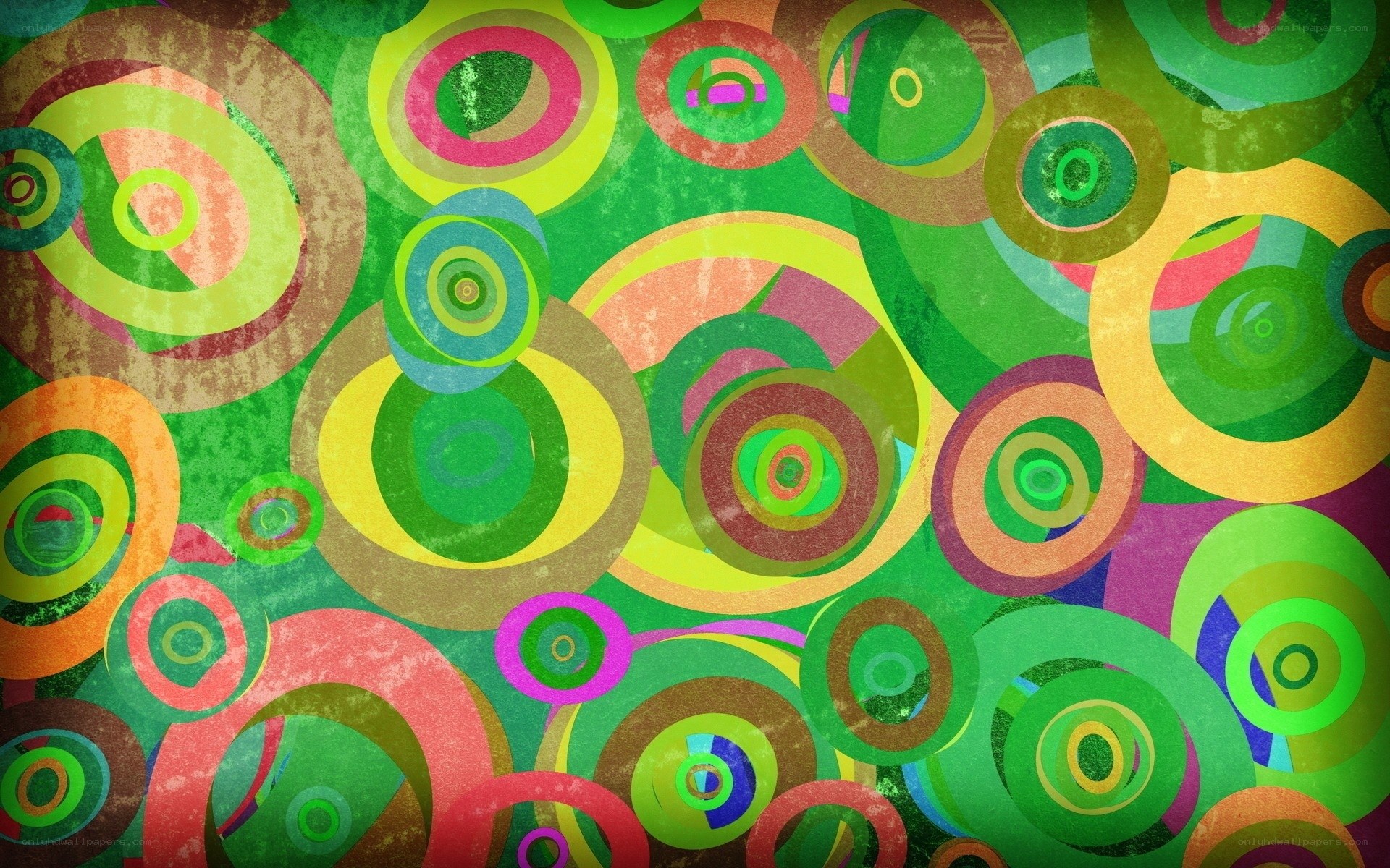 colorful concentric circles pattern
