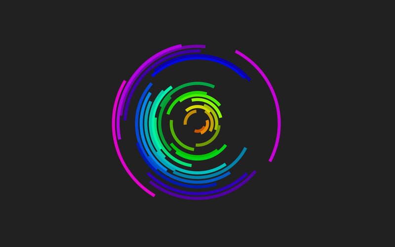 Colorful Concentric Circles — Purple, Calm