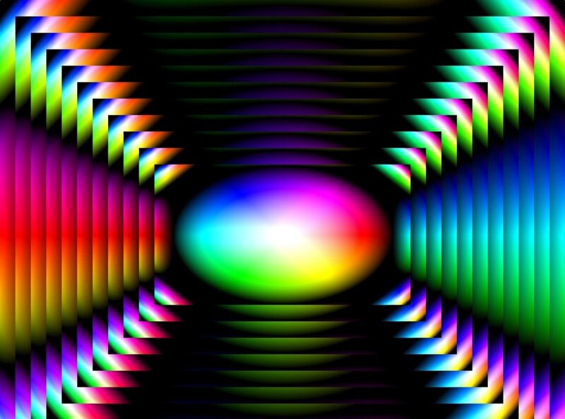 Colorful concentric rectangle pattern