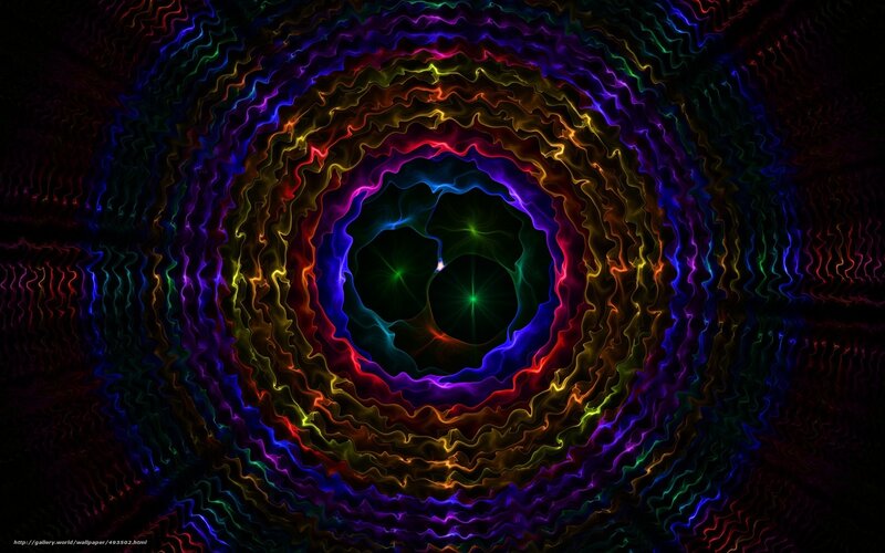 Colorful Concentric Rings — Black, Hypnotic