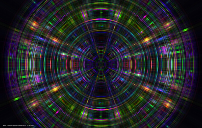 Colorful Concentric Rings — Green, Hypnotic, Abstract, Circles