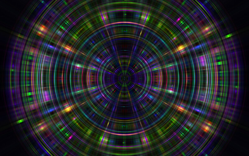 Colorful Concentric Rings — Green