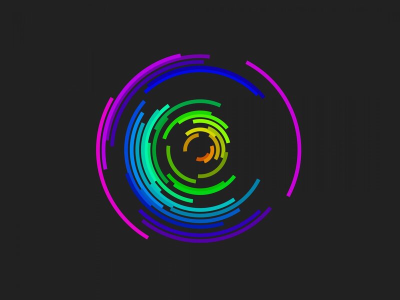 Colorful Concentric Rings — Purple, Calm, Abstract