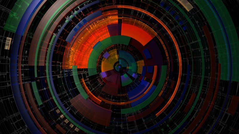Colorful Concentric Rings — Red