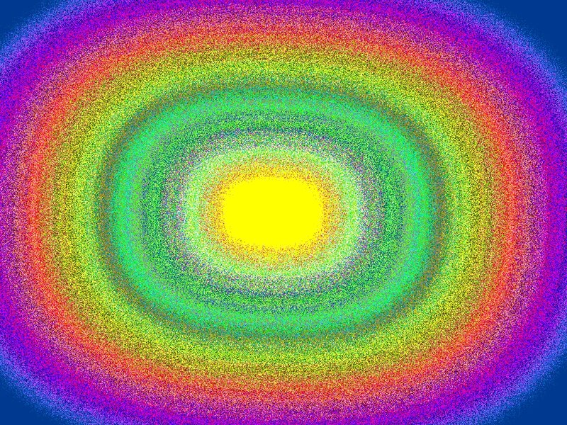 Colorful Concentric Rings — Yellow