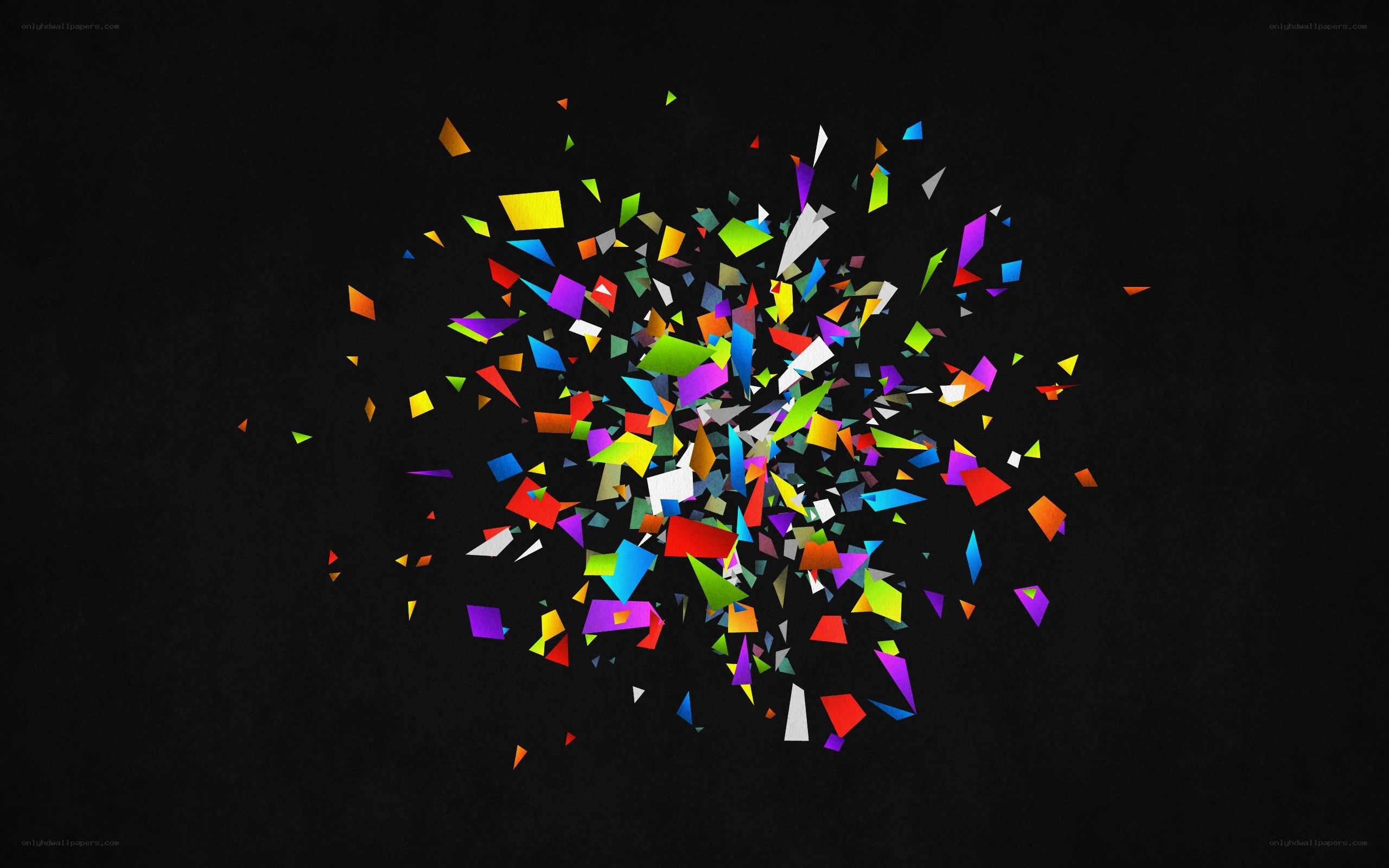 Colorful confetti explosion