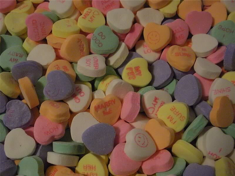 Colorful Conversation Hearts — Pink