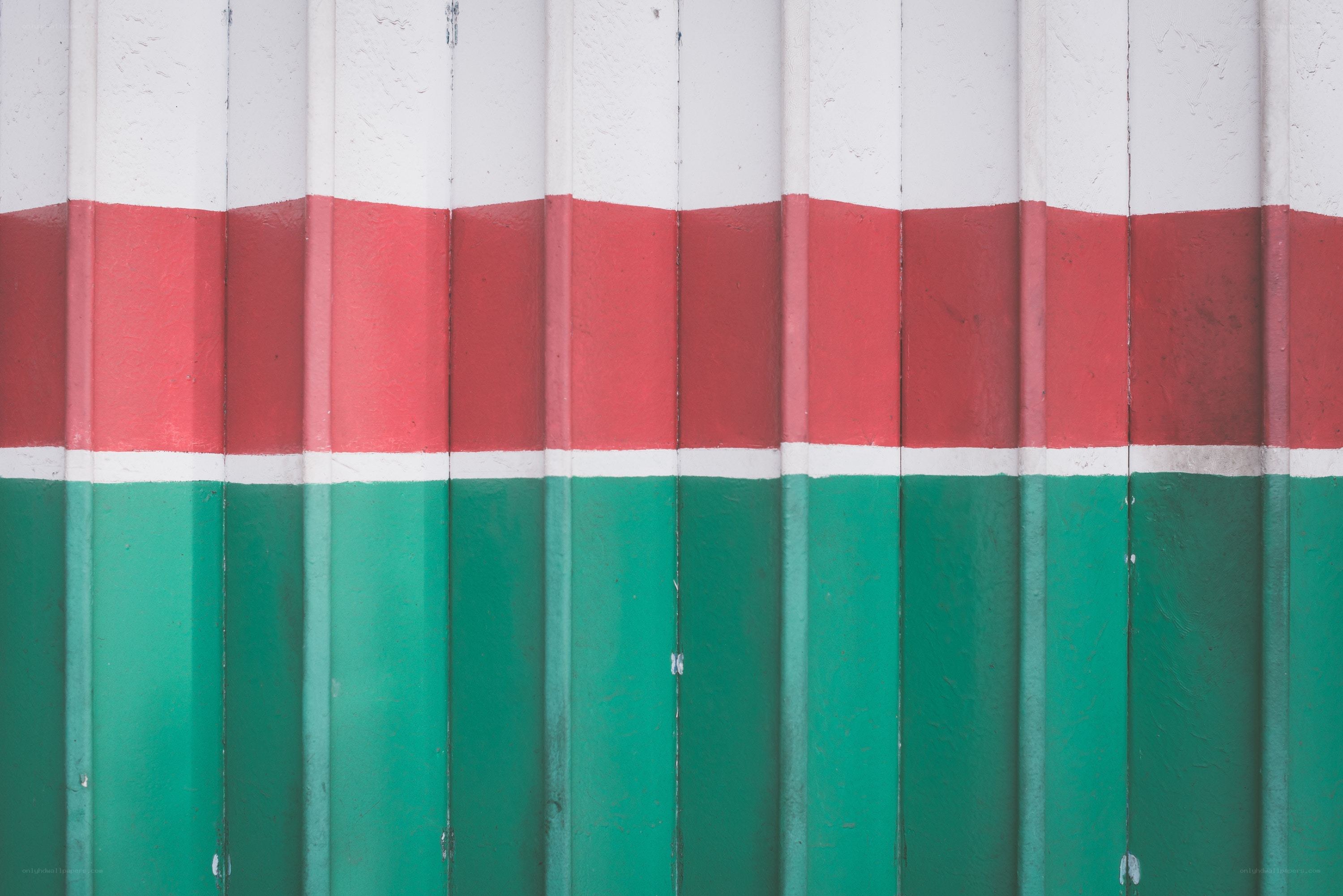 colorful corrugated metal wall