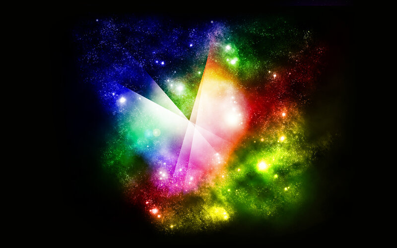 colorful cosmic explosion