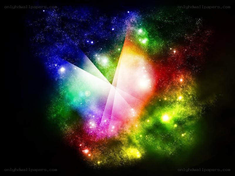 Colorful cosmic light burst