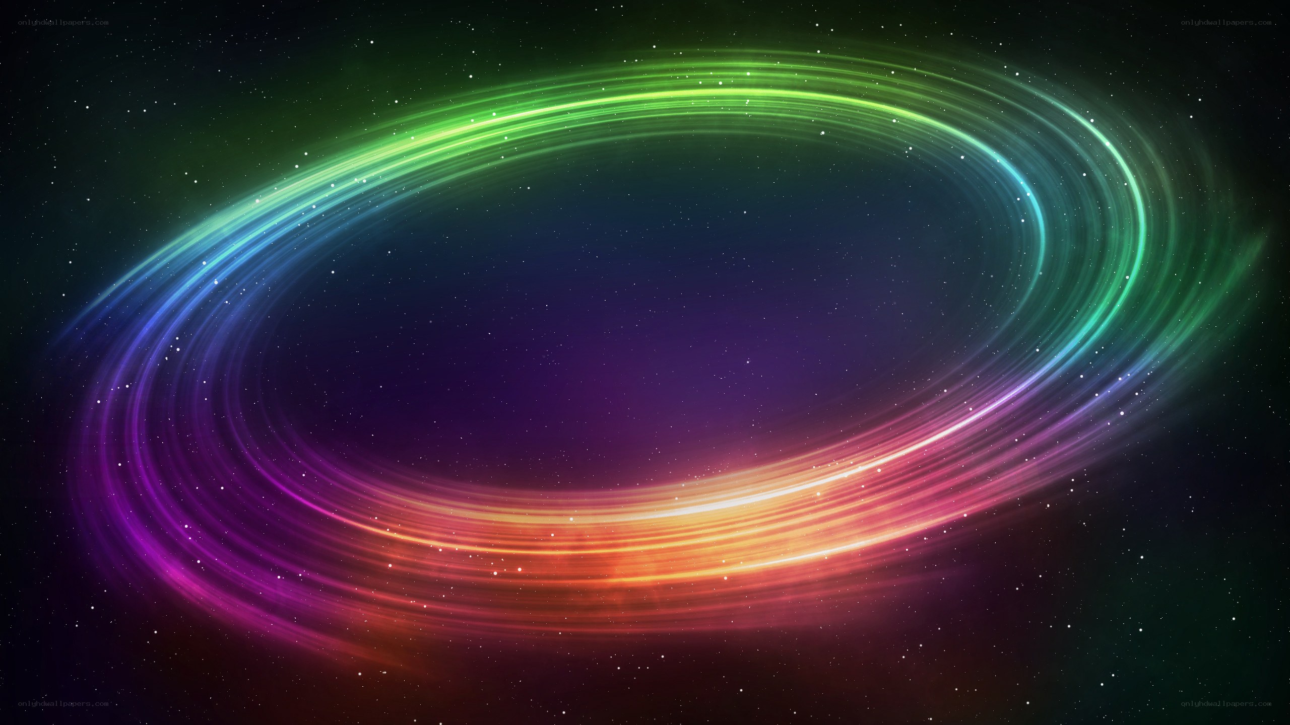 Colorful cosmic ring in space