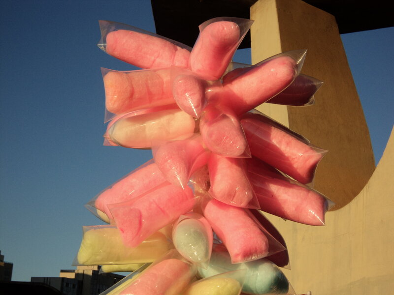 Colorful cotton candy bundles