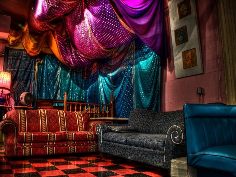 Colorful Couches in Room