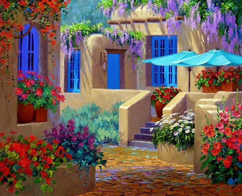 Colorful Courtyard Garden