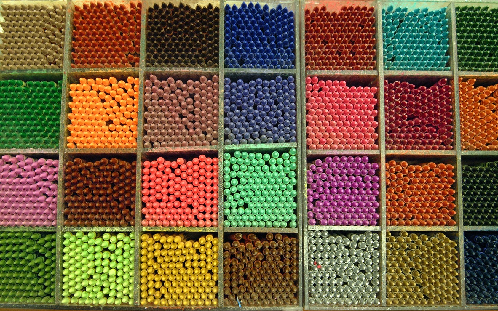 Colorful crayon collection