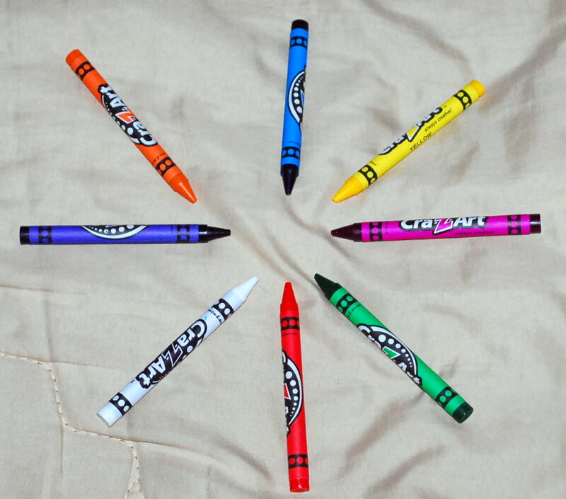 Colorful Crayons Arranged in Circle